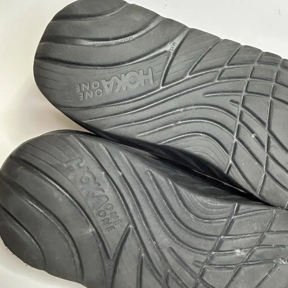 Hoka One One Ora Recovery Slide 2 Sandals Mens Size 12 Black Slip On Comfort